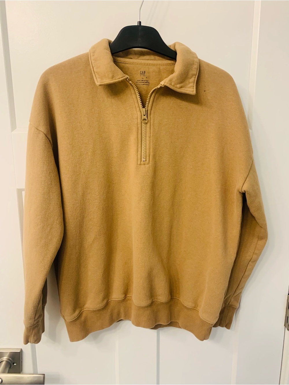 GAP Boy’s size 14 Zip-Up Fleece Pullover in Camel